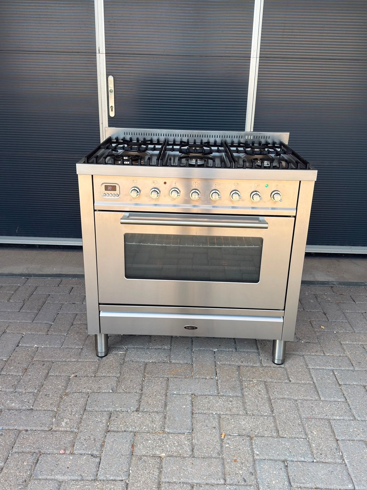 Boretti Fornuis met Gas Kookplaat en Oven - RVS, Witgoed en Apparatuur, 60 cm of meer, Zo goed als nieuw, Gas, Vrijstaand