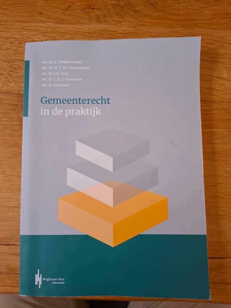 Gemeenterecht in de praktijk - Hbo/Wo studieboek, Boeken, Zo goed als nieuw, Gamma, F. Diepenmaat, HBO