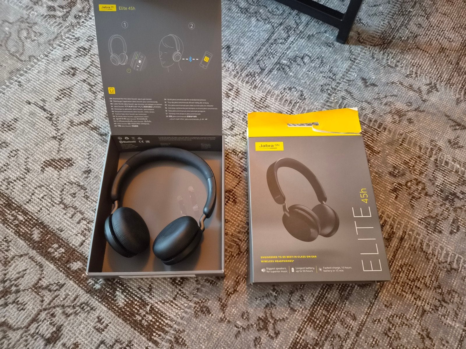 Jabra Elite 45h Draadloze On-Ear Hoofdtelefoon Zwart