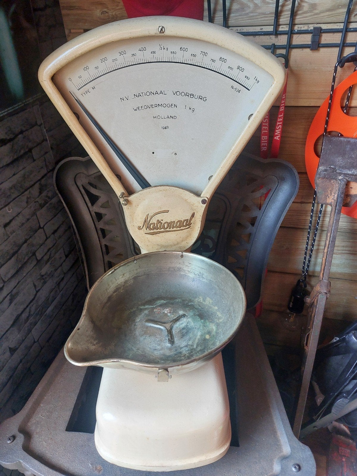 Vintage Nationale Weegschaal - 1 kg capaciteit, Ophalen, Gebruikt, Minder dan 50 kg