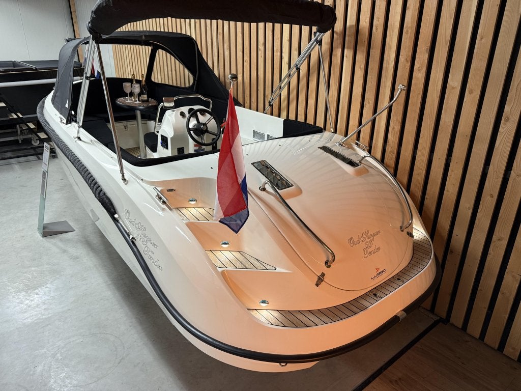 NwStaat OUD HUIJZER 578 DELUXE '30PK HONDA' BIMINI LED TEAK!, Tender, Gebruikt, 6 m, Rondzit