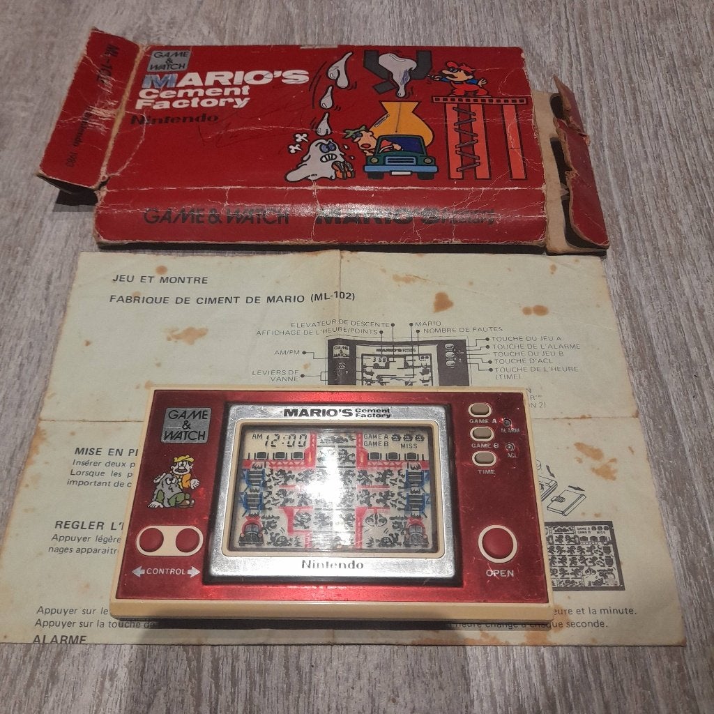 Nintendo Game & Watch: Mario's Cement Factory uit 1983, Avontuur en Actie, Gebruikt, 1 speler, Ophalen of Verzenden