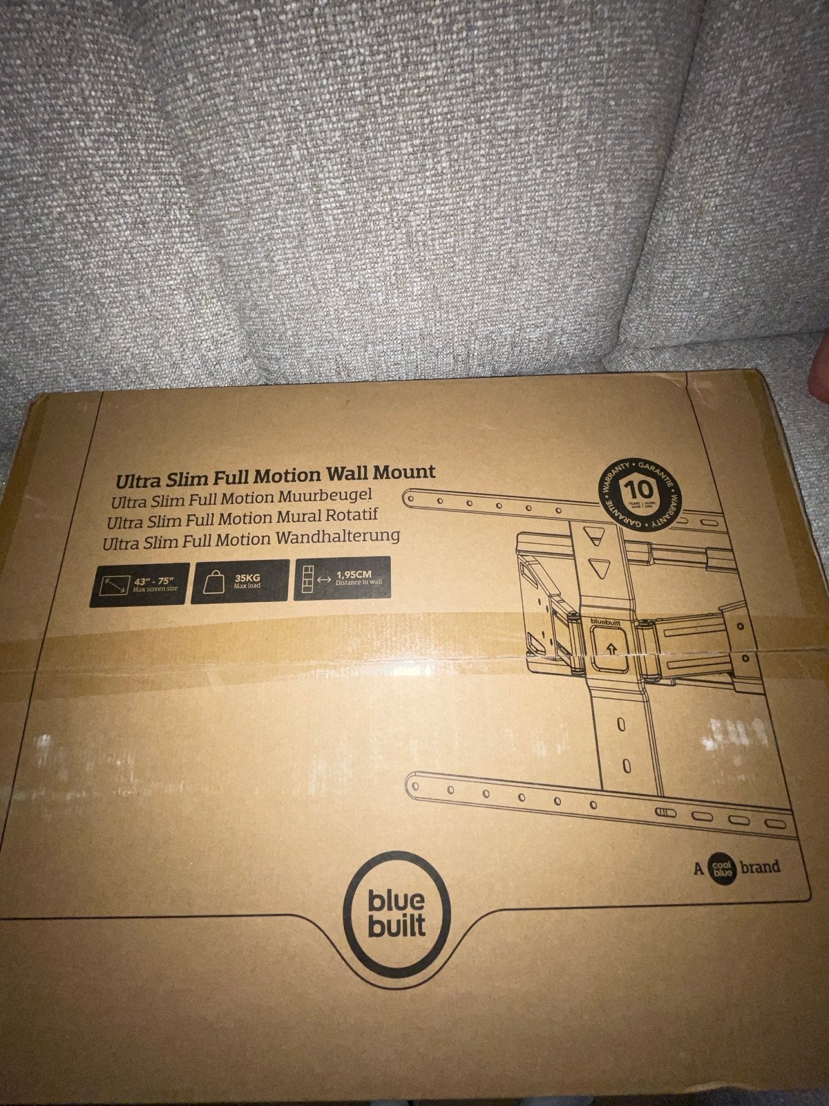 Blue Built Ultra Slim Full Motion TV Beugel 43-75 inch, Ophalen of Verzenden, Nieuw