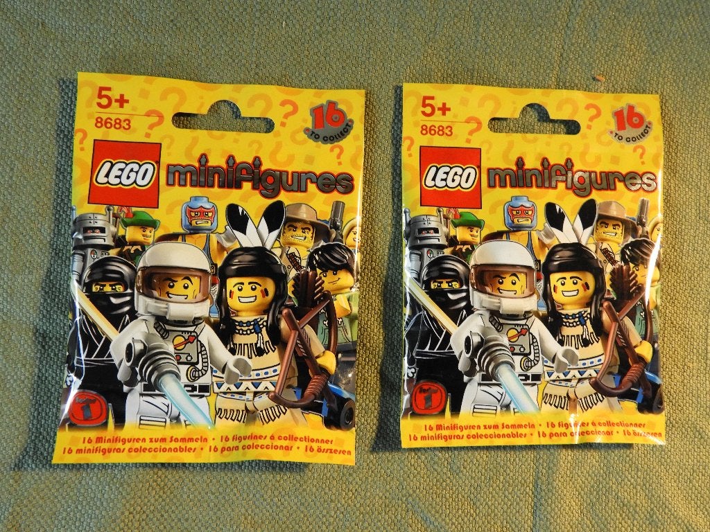 LEGO minifigs serie 1 set van 2 Crash Test Dummy's nieuws, Overige thema's, Lego, Overige typen, Nieuw