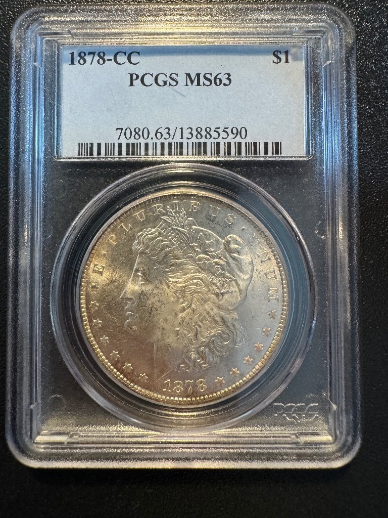 1878-CC Morgan Silver Dollar – PCGS MS63, Ophalen of Verzenden, Noord-Amerika