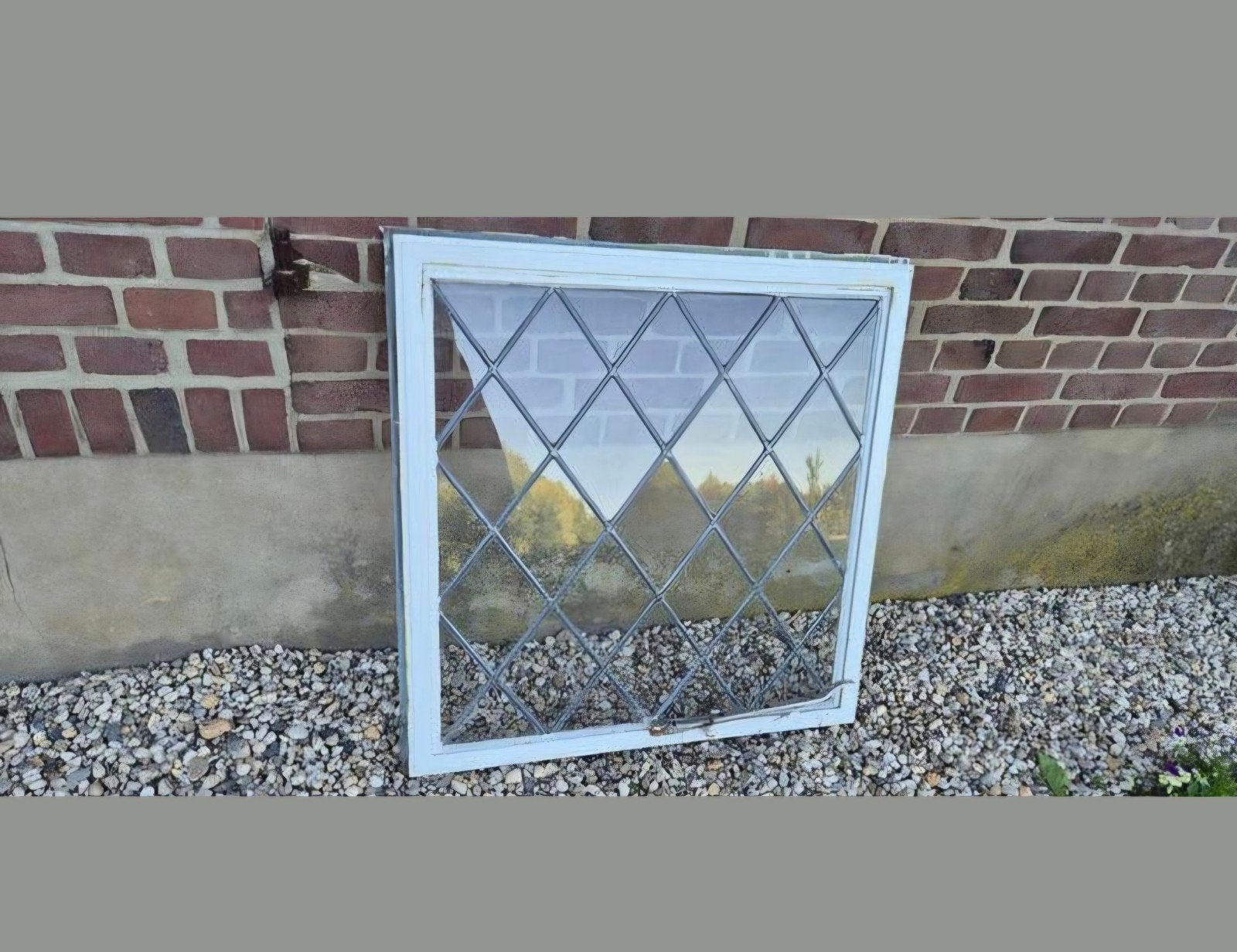 Klassiek glas in lood stalen kozijn, Doe-het-zelf en Verbouw, Glas en Ramen, Ophalen, Gevelraam of Ruit, Minder dan 80 cm, Minder dan 80 cm
