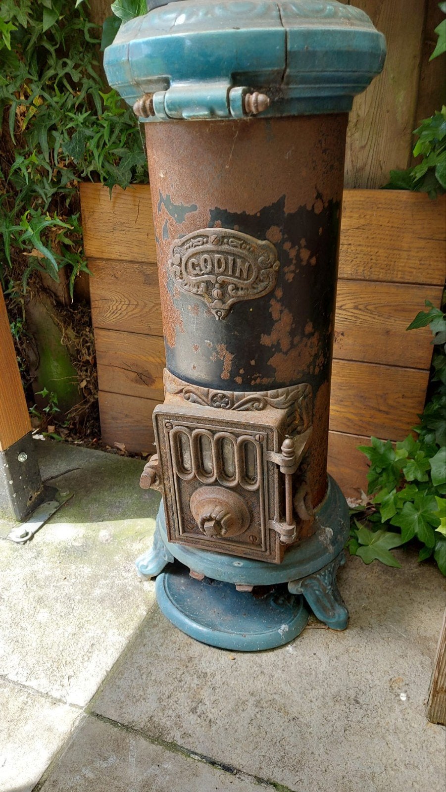 Authentieke antieke Godin houtkachel, Ophalen of Verzenden, Gebruikt, Hout, Houtkachel