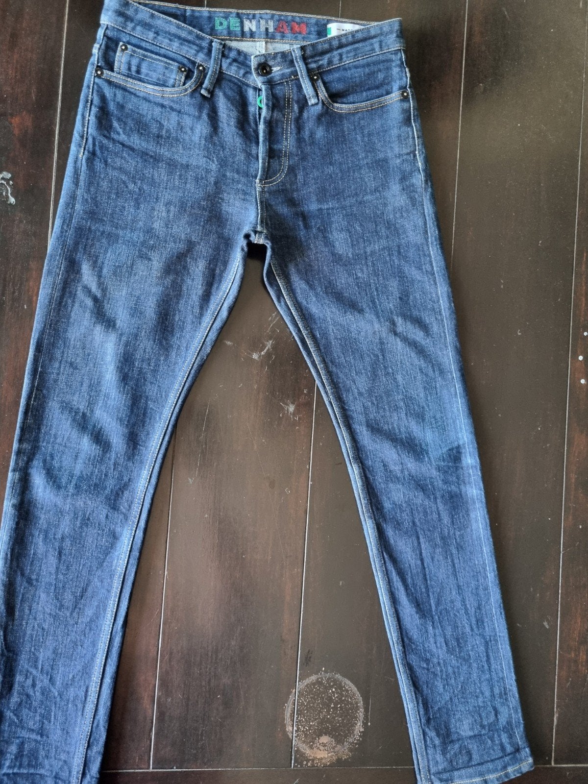 ZGAN DENHAM RAZOR SLIM FIT CANDIANI JEANS SIZE 30/32!!, Denham candiani, Blauw, W32 (confectie 46) of kleiner, Ophalen of Verzenden