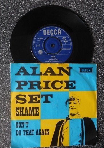Alan Price Set - shame (NL 1967) (vanaf € 3,50), Ophalen of Verzenden, Zo goed als nieuw, 7 inch, Pop