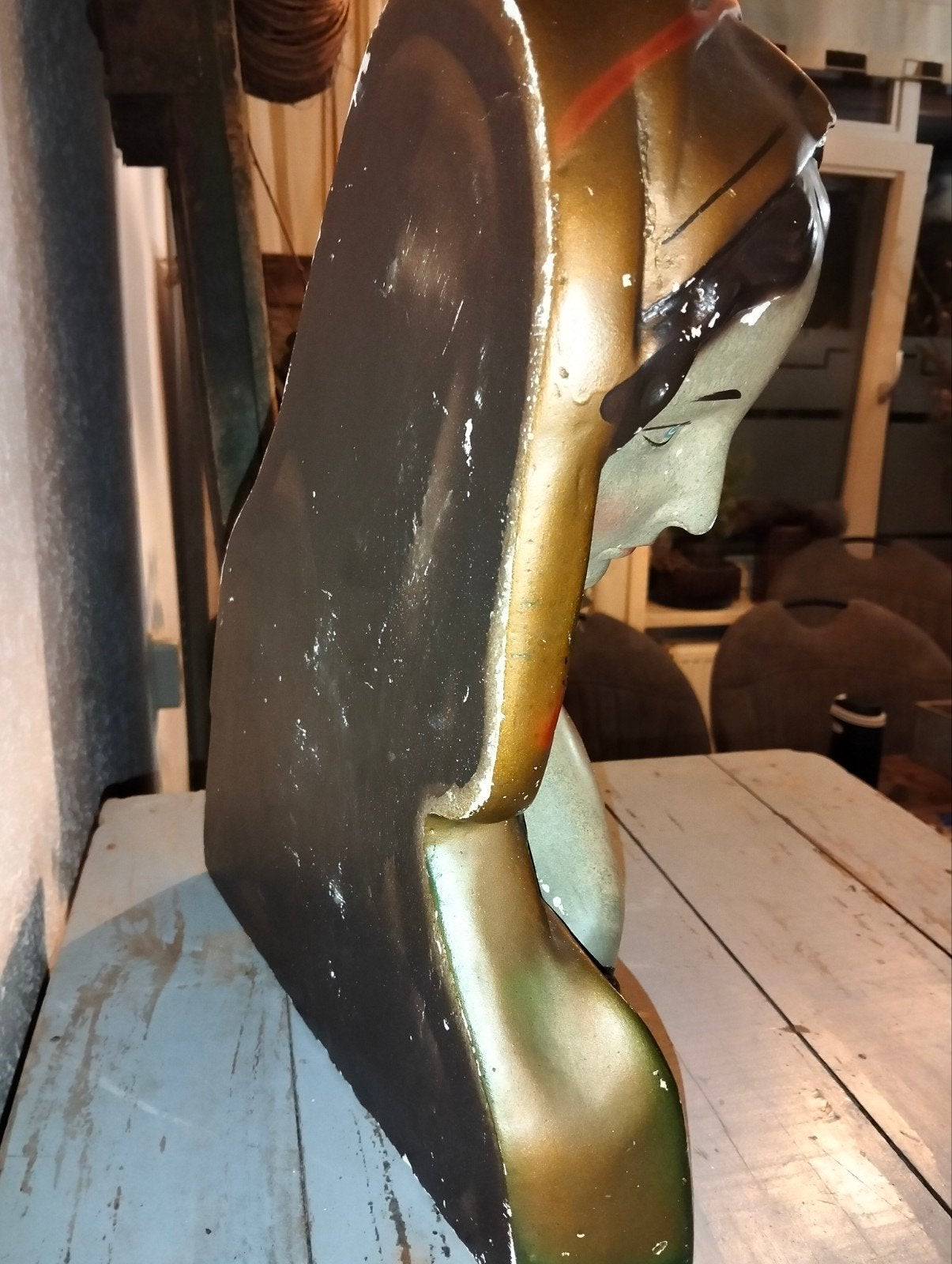 Oude brocante Maria buste borstbeeld, Ophalen of Verzenden, Gebruikt