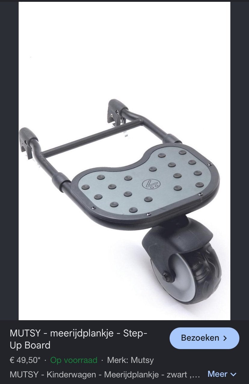 Mutsy meerijdplankje universeel voor kinderwagen, Kinderen en Baby's, Ophalen of Verzenden, Gebruikt, Kinderwagen, Mutsy