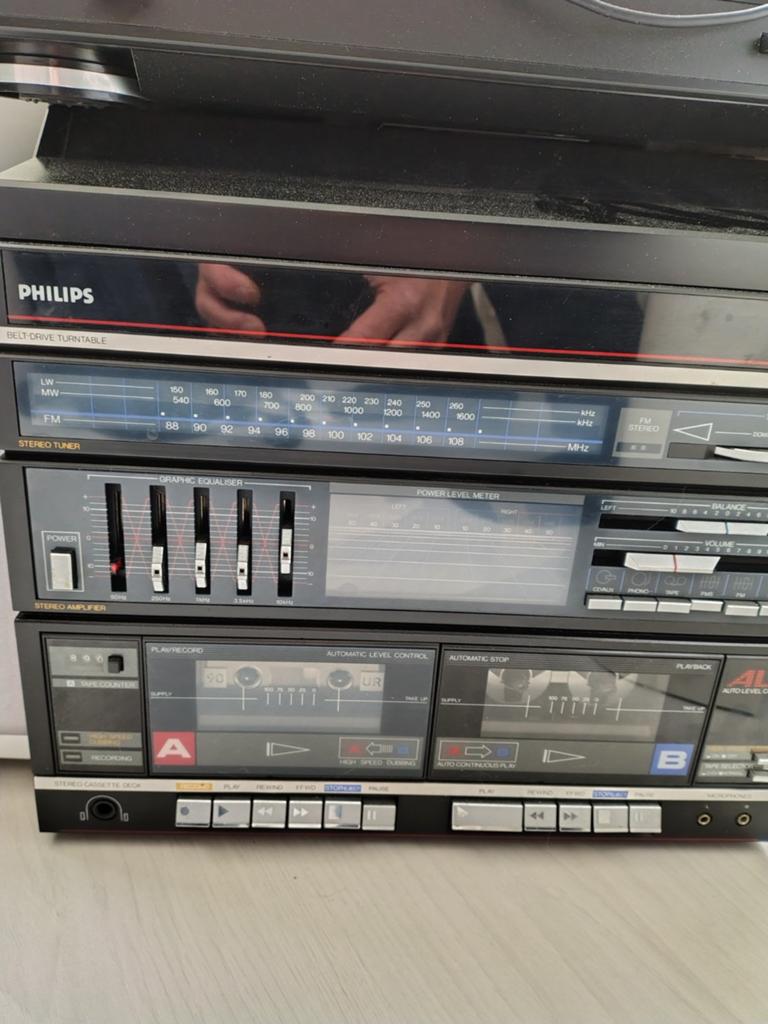 Phillips stereo set vintage, Ophalen of Verzenden, Gebruikt, Tuner of Radio, Philips