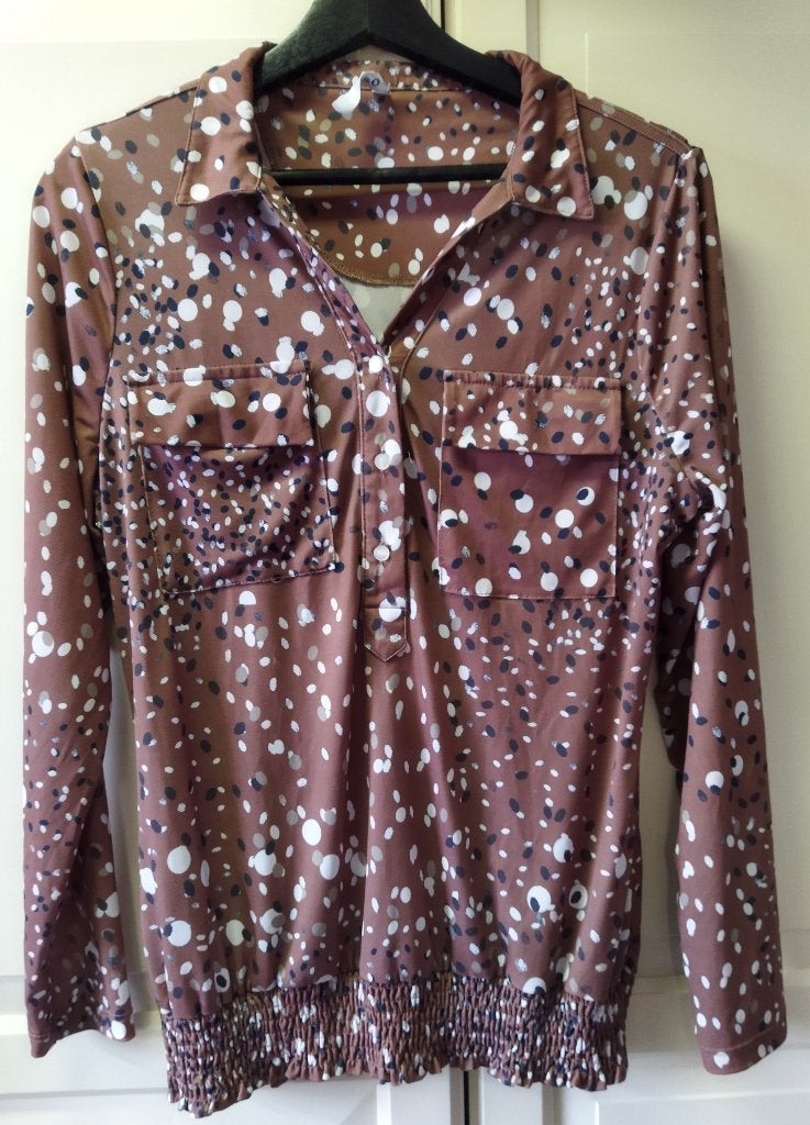 Zoso Travelstof Blouse Nieuw Maat S, Bruin, Nieuw, Ophalen of Verzenden, Maat 36 (S)