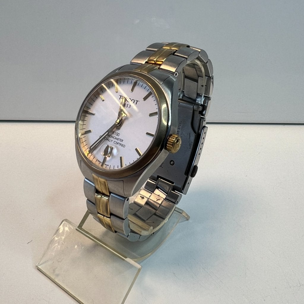 Tissot PR100 Two-Tone herenhorloge | Met doos | Nette Staat, Tissot, Gebruikt, Support@tissot.com, Rue Louis-Joseph Chevalier 1
2002 NeuchÃ¢tel
Switzerland