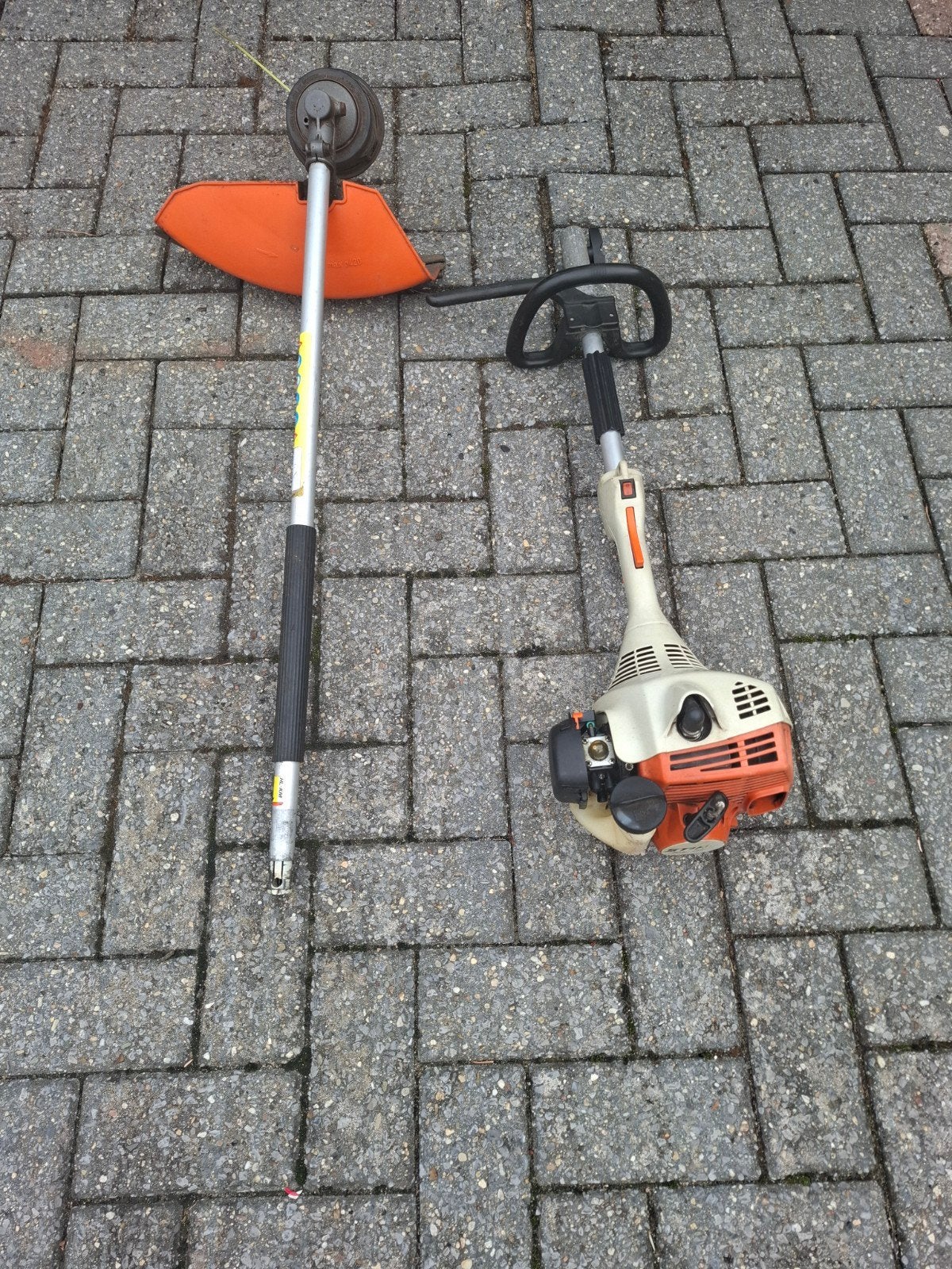 Stihl km 55 combimachine met bosmaaier, Tuin en Terras, Bosmaaiers, Ophalen, Benzine, Gebruikt, STIHL