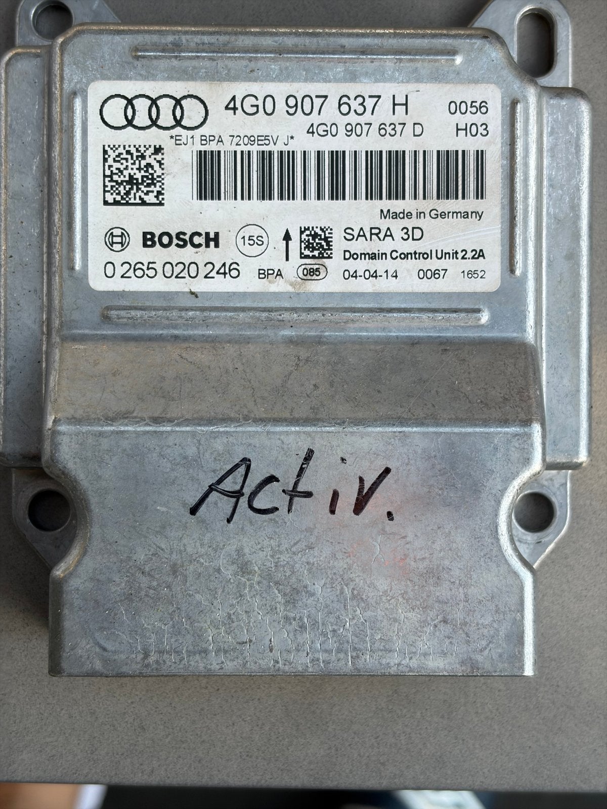 Audi A6 C7 4G0 907 637 H Domain Control Unit 2.2A, Ophalen of Verzenden, Gebruikt, Audi