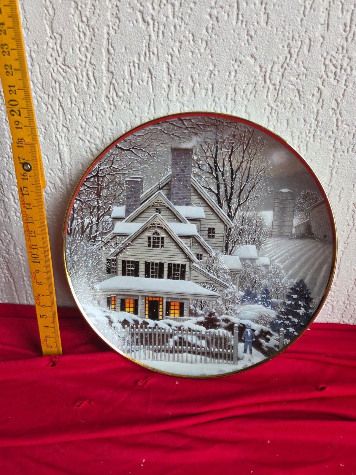 bord met winterlandschap ., Ophalen of Verzenden