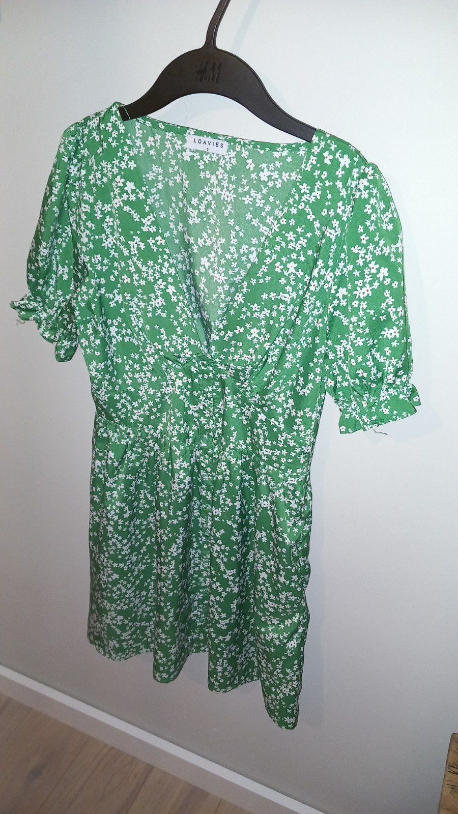 Loavies groen jurkje met bloemen maat S, Maat 38/40 (M), Ophalen of Verzenden, Boven de knie, Groen