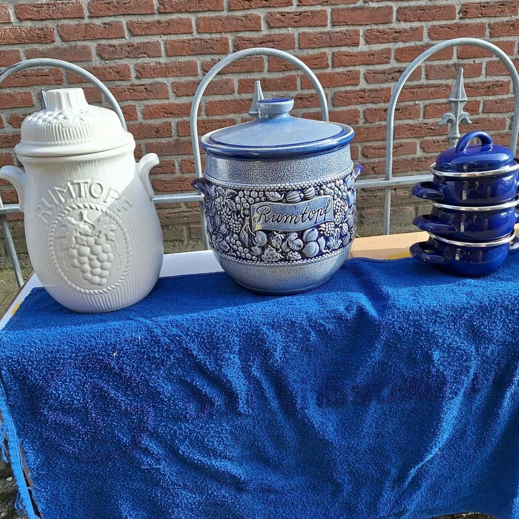 Mooie witte rumtopf, West Germany, vintage, Antiek en Kunst, Antiek | Keramiek en Aardewerk, Ophalen of Verzenden