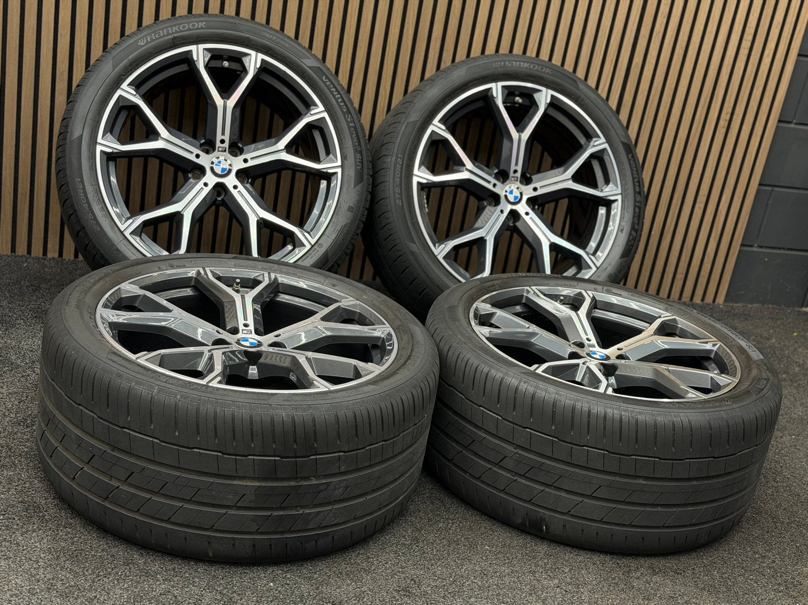 Originele 21 inch BMW X5 G05 X6 G06 741M 5x112 Hankook BMW *, Ophalen, ., 275 mm, Banden en Velgen
