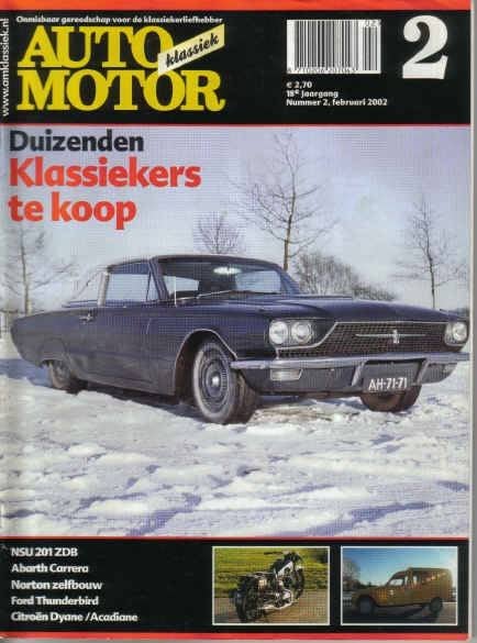 AMK 2 2002 : Citroen Dyane - Acadiane - Ford Thunderbird, Ophalen of Verzenden, Gelezen, Algemeen