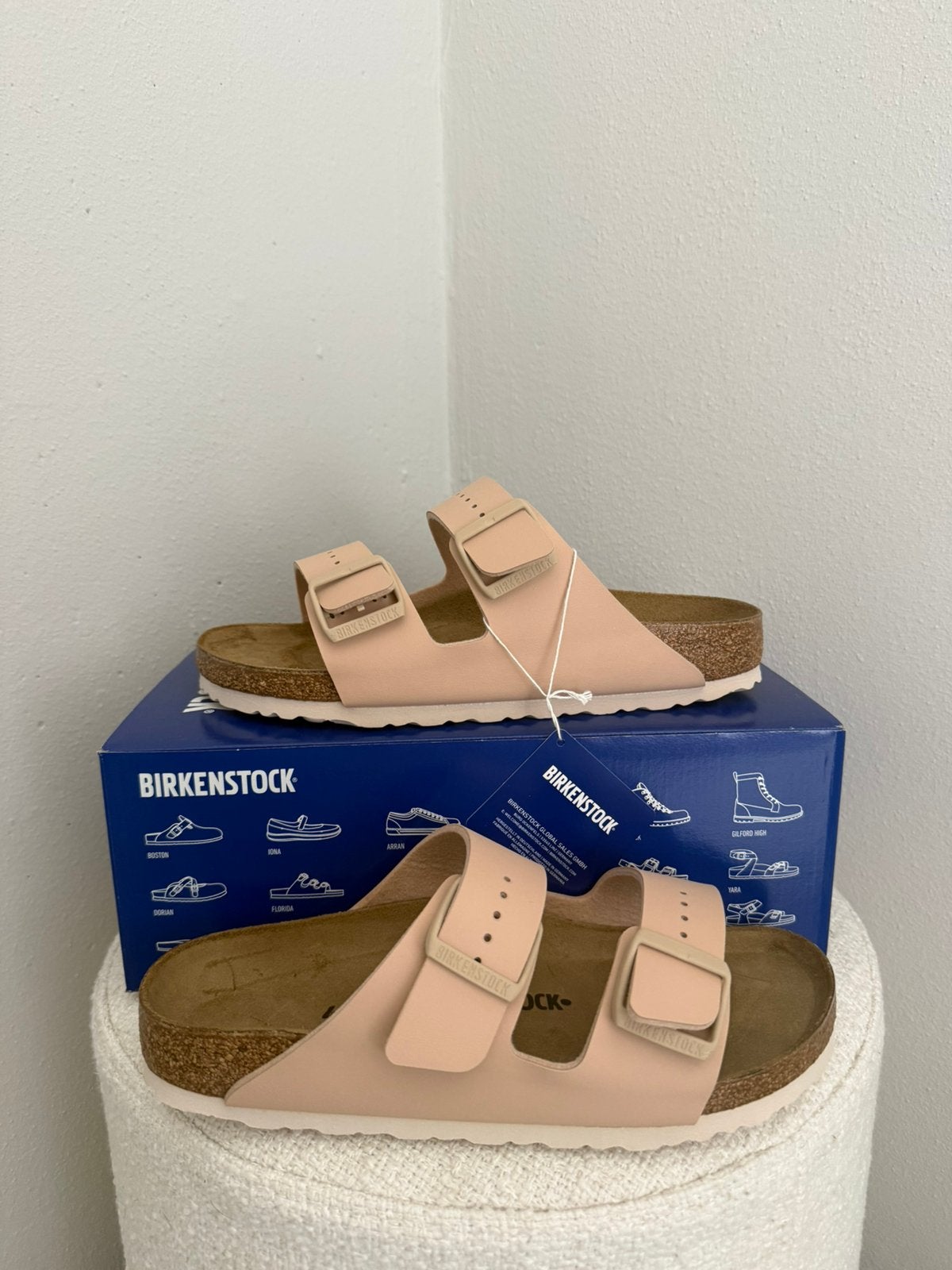 Birkenstock arizona bs new beige lichtroze sandalen Maat 40, Beige, Nieuw, Sandalen of Muiltjes, Ophalen of Verzenden