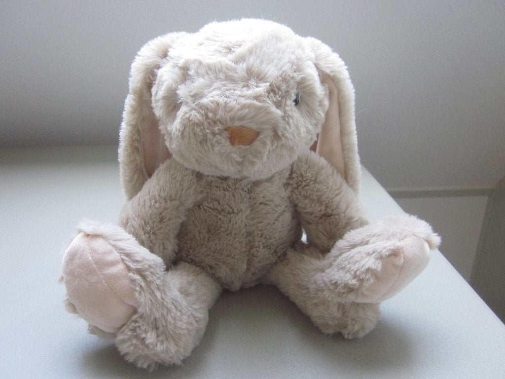 ZD Trading groot zacht lichtbeige pluche konijn knuffel, Overige merken, Overige karakters, Ophalen of Verzenden, Wasbaar