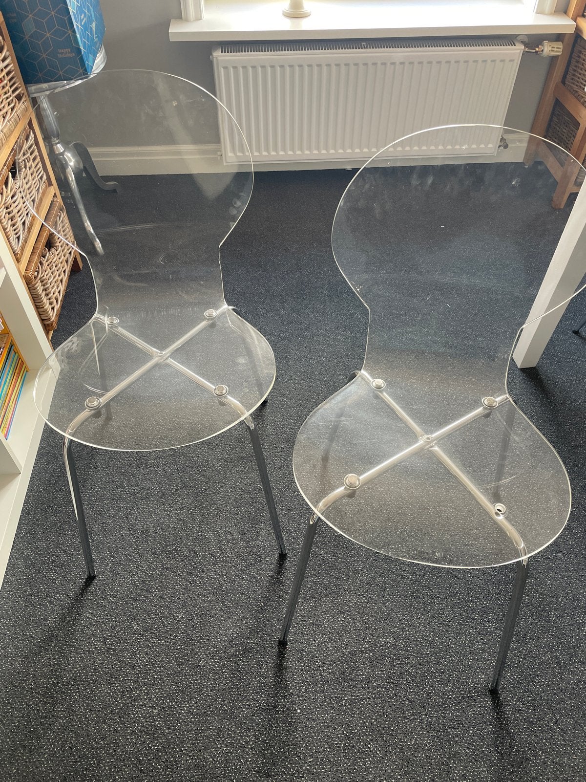 6 stapelbare kunststof stoelen, Huis en Inrichting, Ophalen, Kunststof, Gebruikt, Overige kleuren