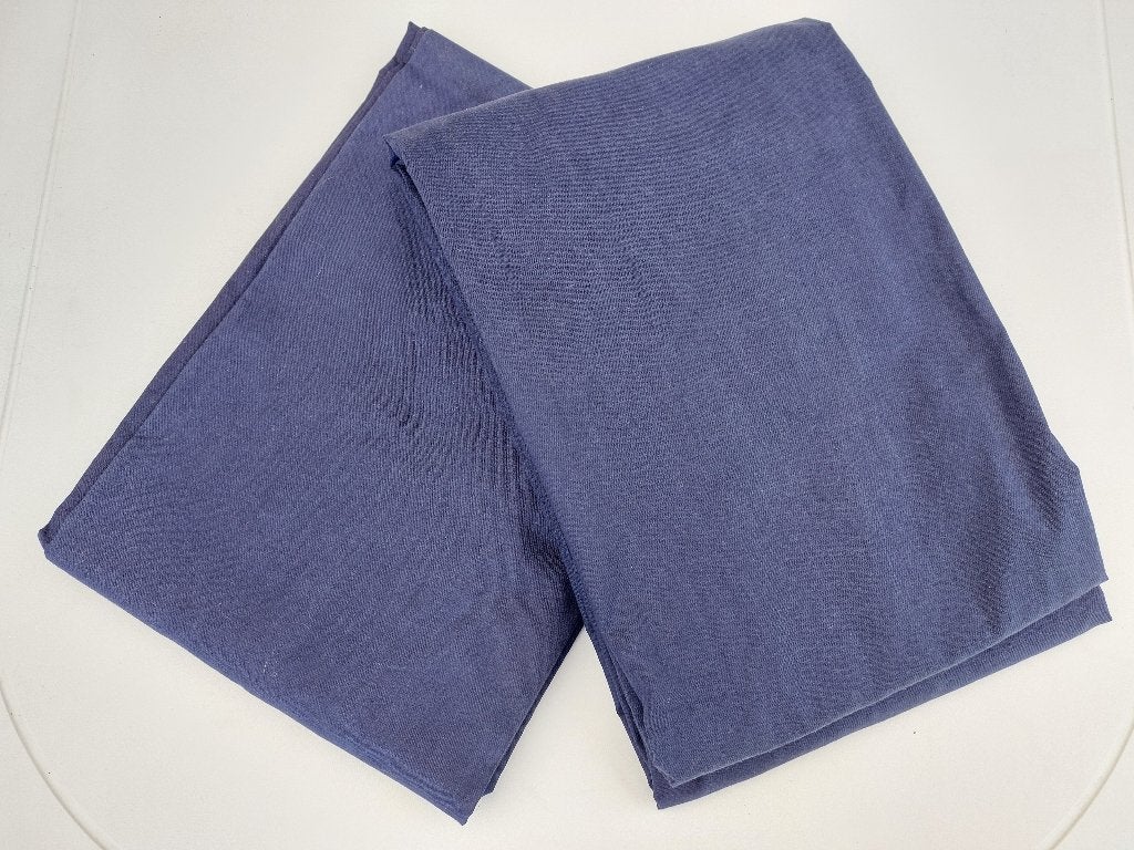 2x donker blauw hoeslakens 90 x 190/200, Eenpersoons, Blauw, Hoeslaken of Sloop, Katoen