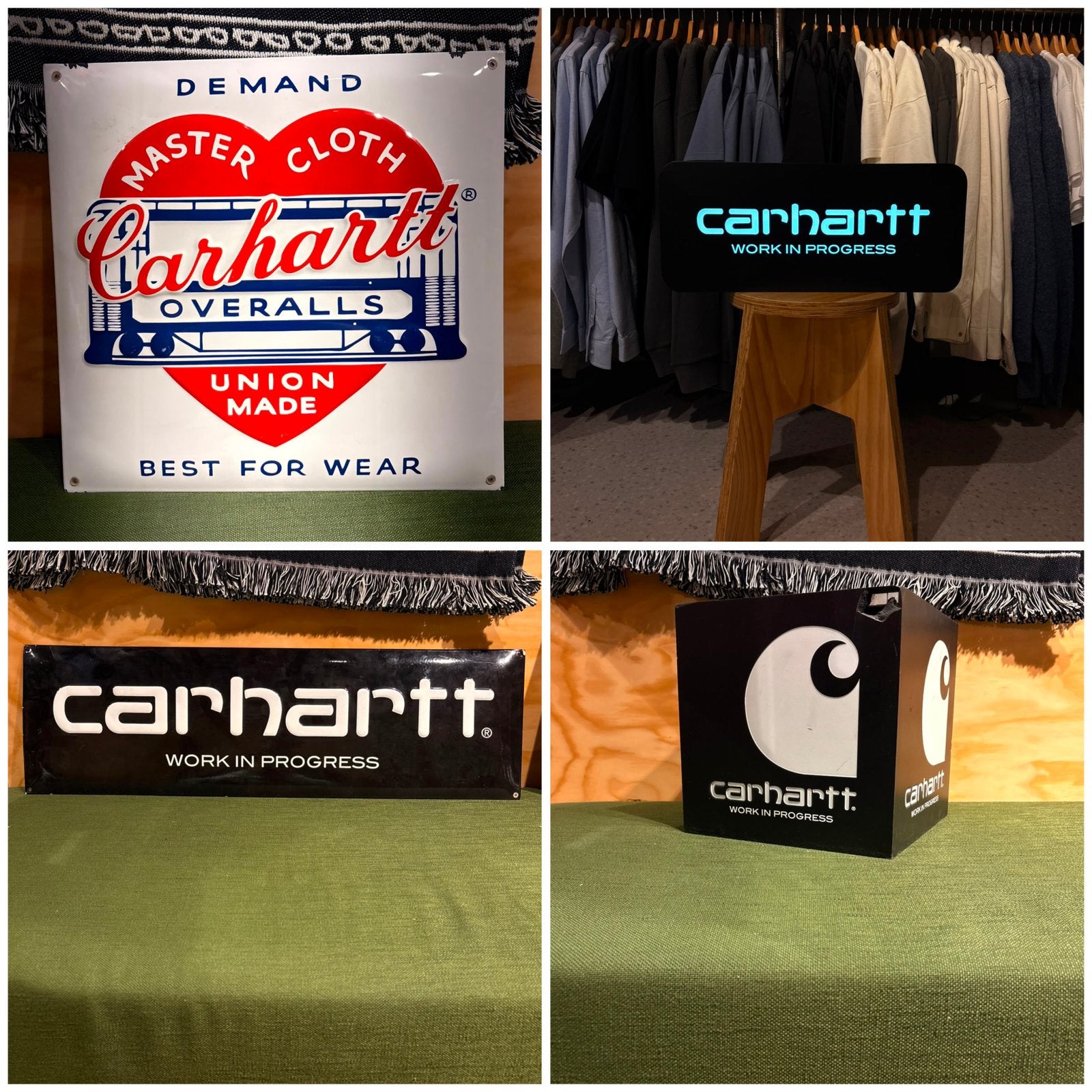 Carhartt logo’s uit winkel ( originele Carhartt dus ), Ophalen, Gebruikt, Lichtbak of (neon) lamp