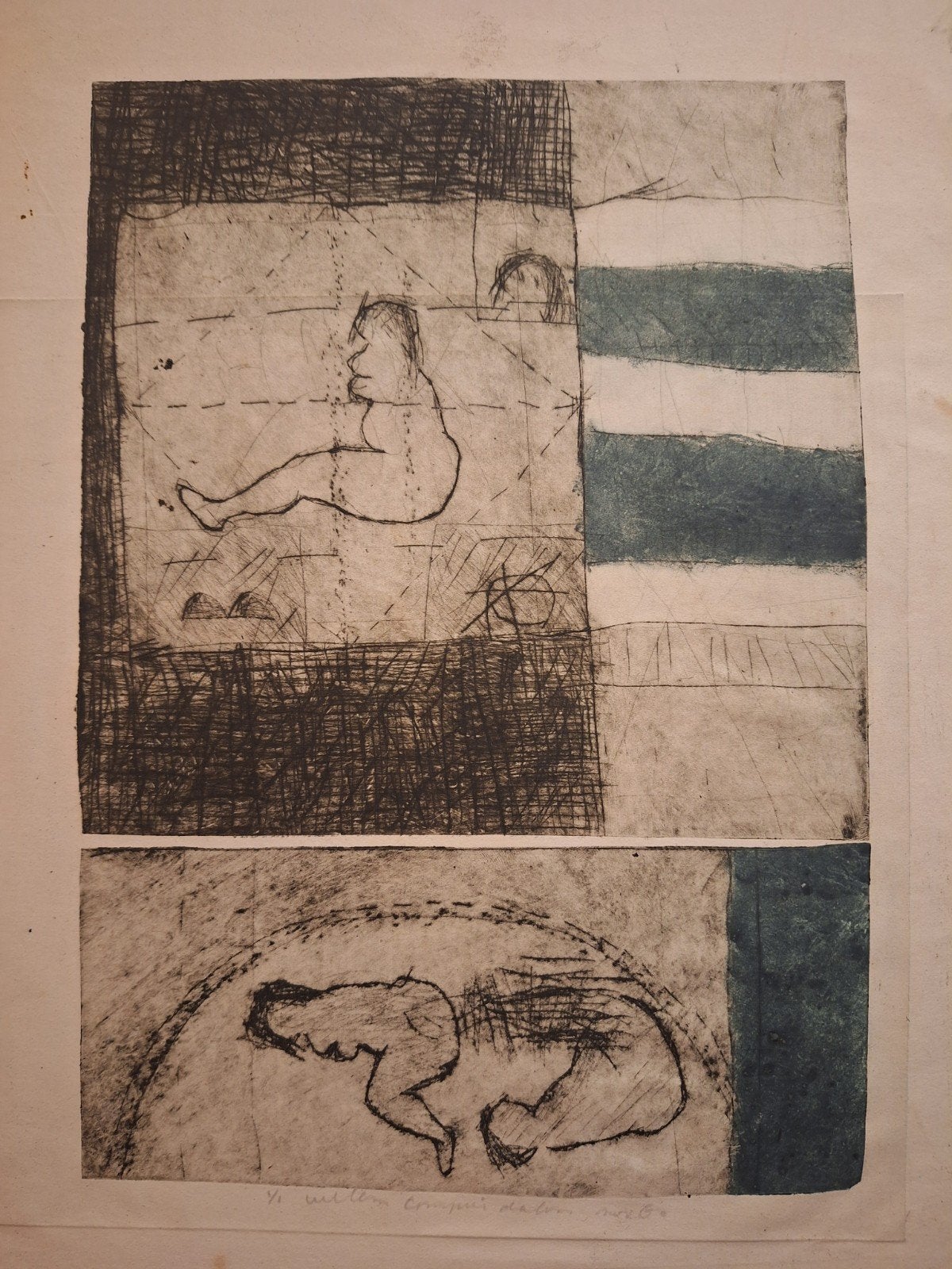 Abstracte ets van Willem Compier, Ophalen of Verzenden