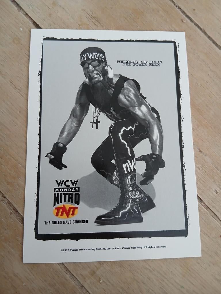 WWE wrestling WCW Monday Nitro TNT Hulk Hogan Ansichtkaart, Ophalen of Verzenden, 1980 tot heden, Buiten Europa