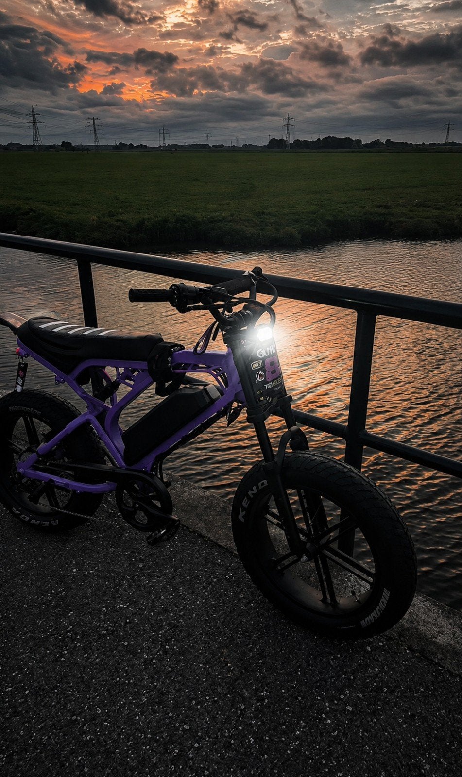 Paarse V20 Fatbike, Overige merken, Gebruikt, Ophalen of Verzenden, 59 cm of meer