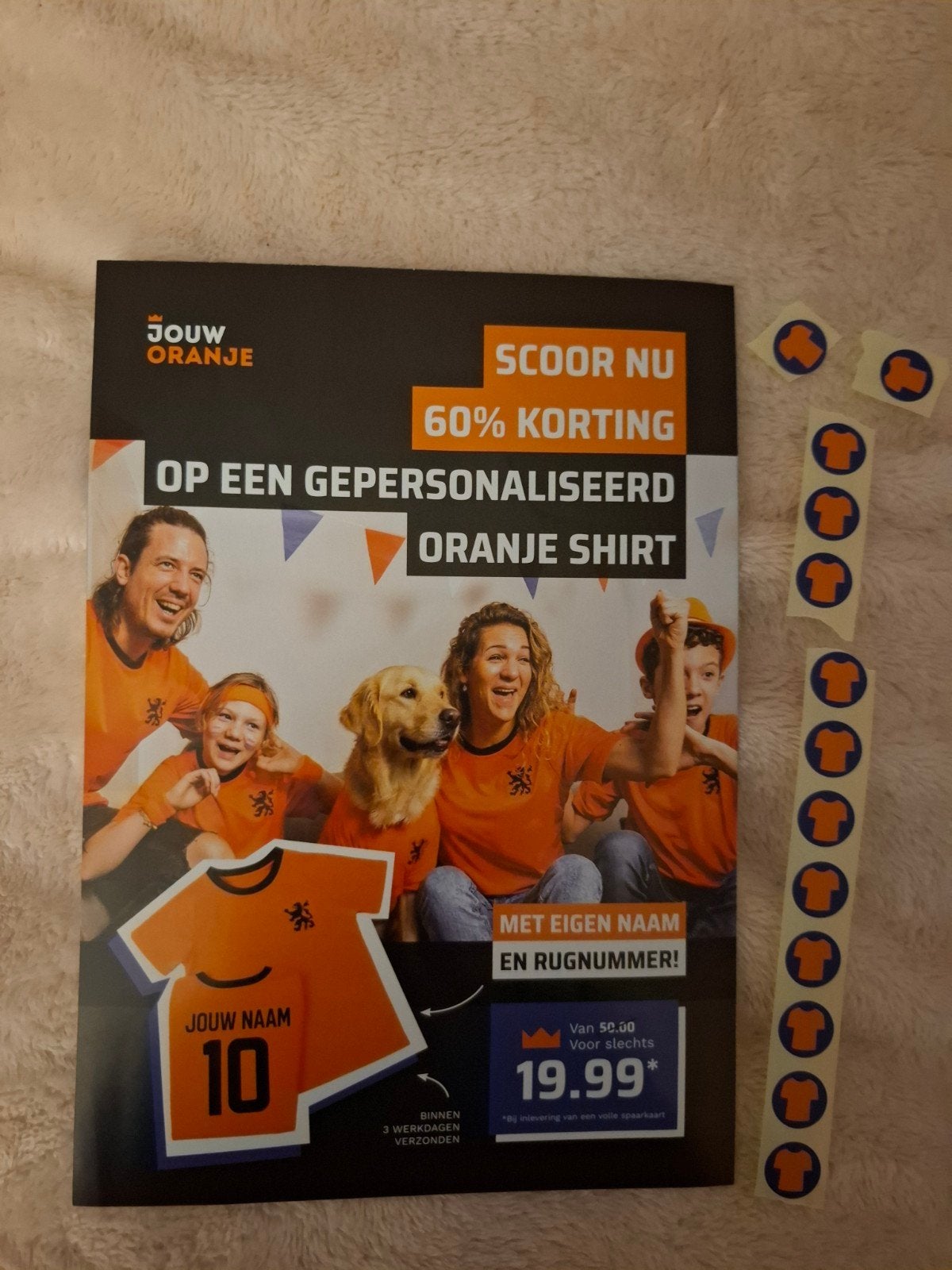 Oranje shirt spaarzegels Albert Heijn Gorredijk, Albert Heijn, Ophalen of Verzenden