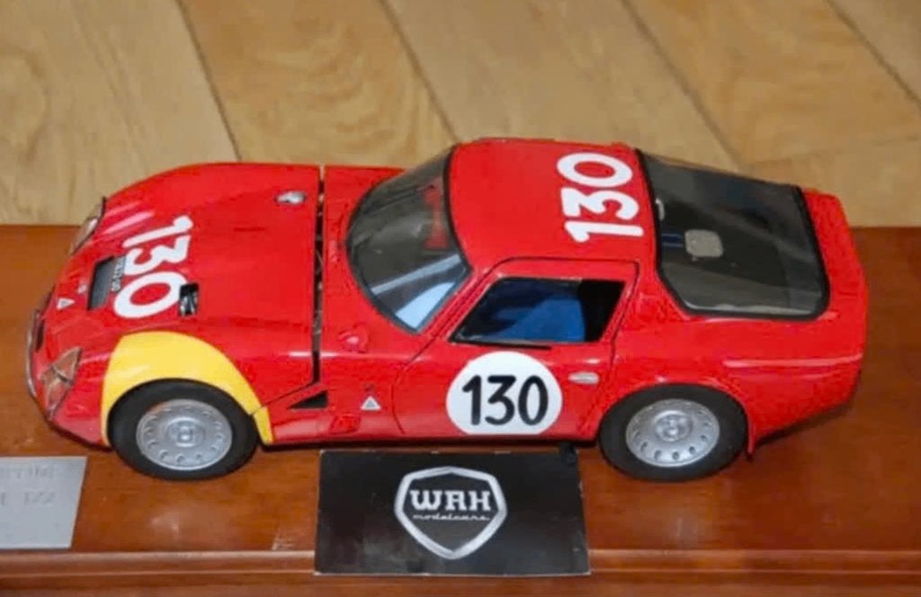 UNIEK! 1:14 ALFA ROMEO TZ2 #130 MG MODEL USED handbouw WRH, Ophalen, Gebruikt, 1:9 t/m 1:12, Auto