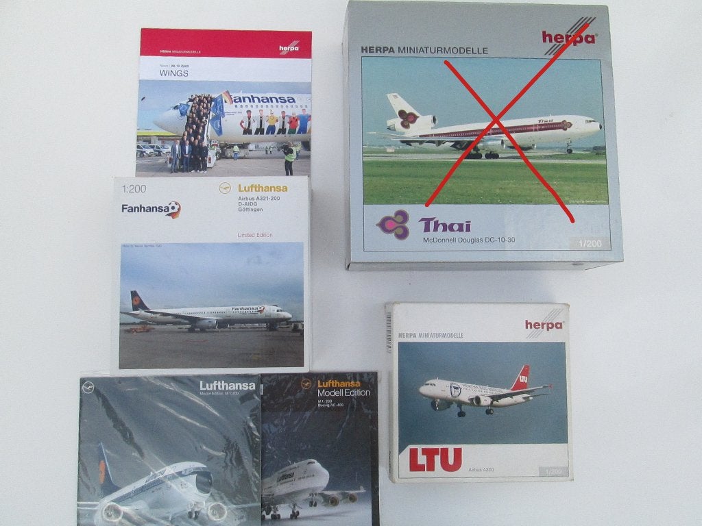 Airbus A321-200 Fanhansa / A320 Hertha / LTU DC-10, Ophalen of Verzenden, Nieuw, Schaalmodel