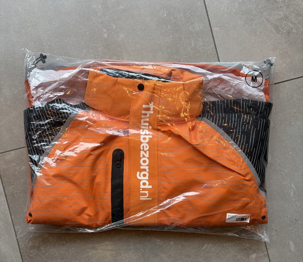 Thuisbezorgd 3 in 1 jas - Maat M, Kleding | Heren, Jassen | Zomer, Ophalen of Verzenden, Nieuw, Maat 48/50 (M), Oranje