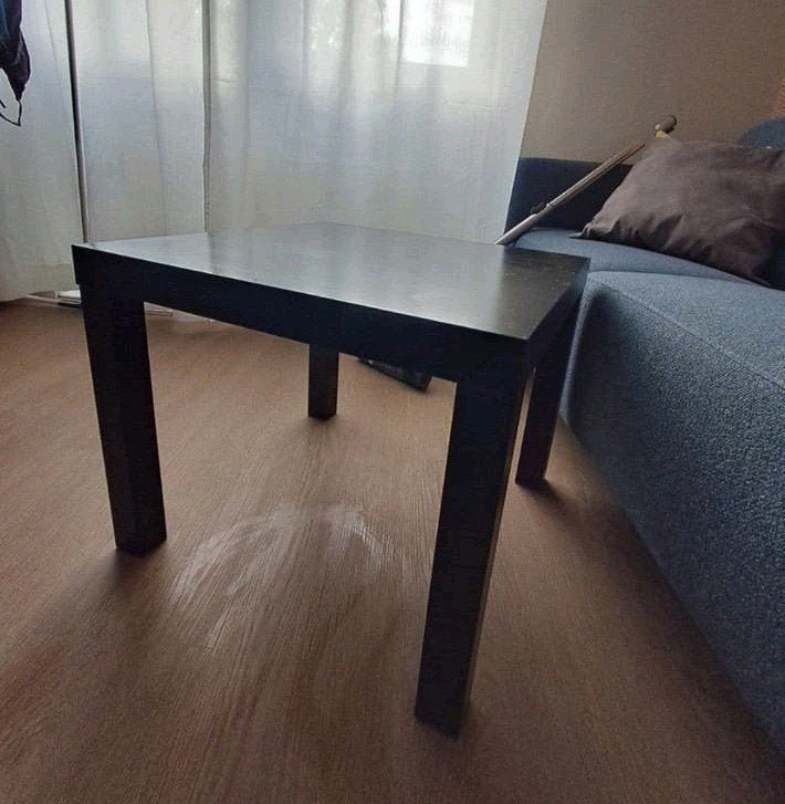 Zwarte Salontafel, Ophalen, Gebruikt, 50 tot 100 cm, Vierkant