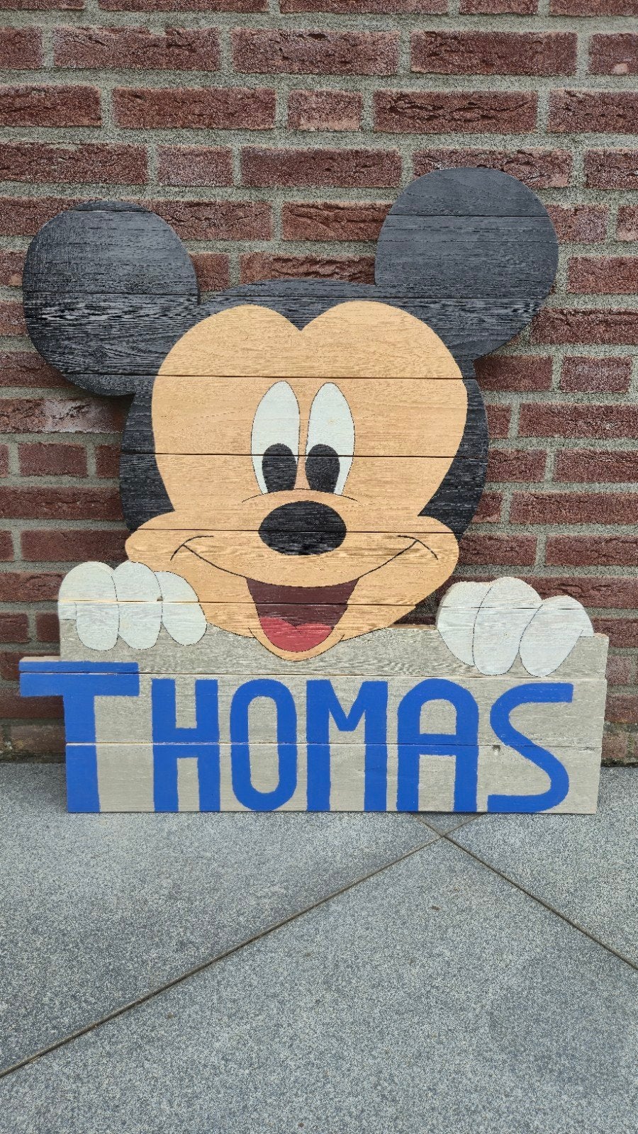 Mickey Mouse houten geboortebord, Ophalen, Jongen of Meisje