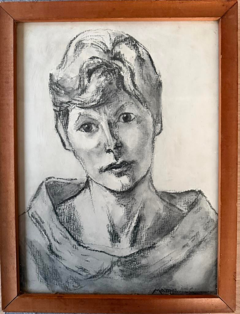 Matthieu Wiegman Portret van Itie Laman Trip Bergense School, Antiek en Kunst, Ophalen of Verzenden