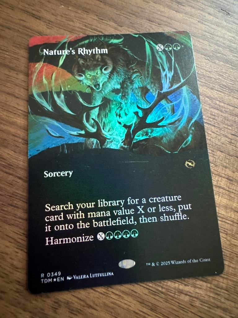 Foil Nature's Rhythm - Tarkir: Dragonstorm: Extras, Verzenden, Zo goed als nieuw, Foil