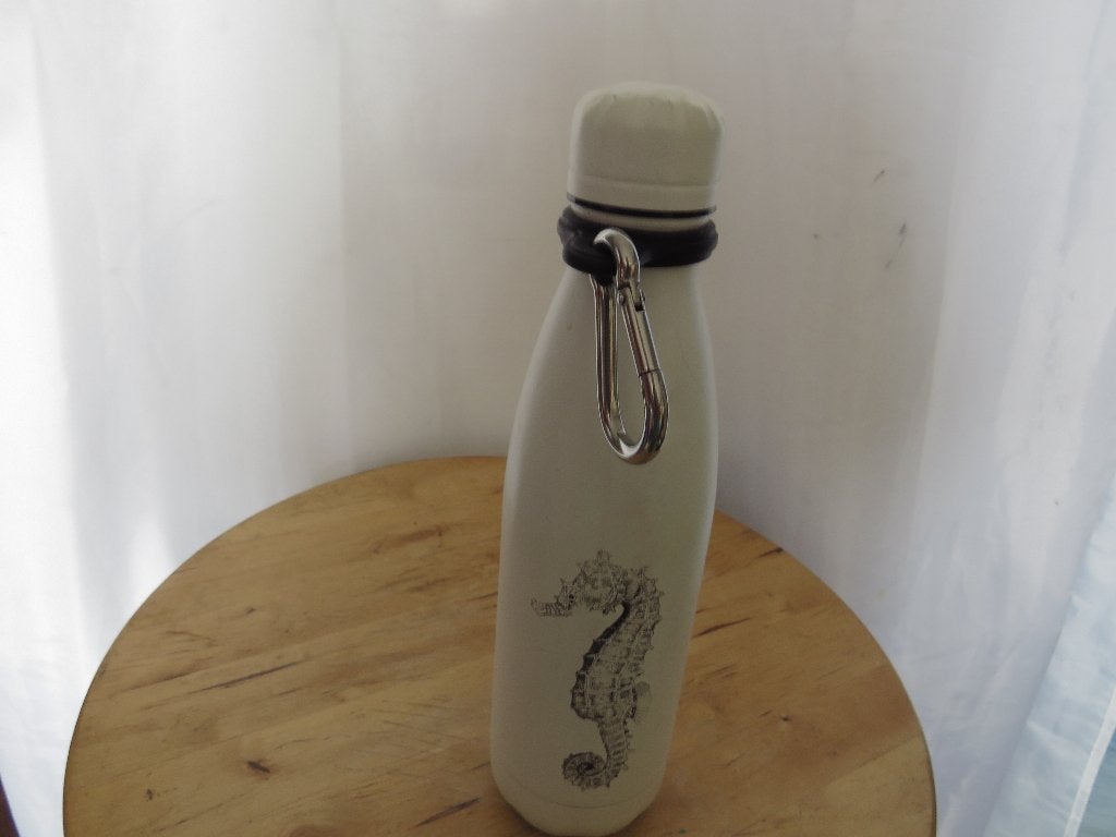 witte dubbelwandige vacuum rvs waterfles 500 ml Chilly, Ophalen of Verzenden, Gebruikt