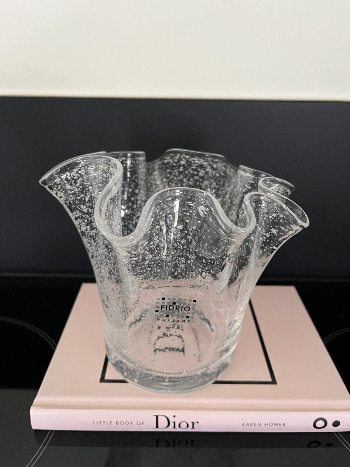 Zakdoek vaas van Fidrio, Huis en Inrichting, Ophalen of Verzenden, Nieuw, Transparant, Glas
