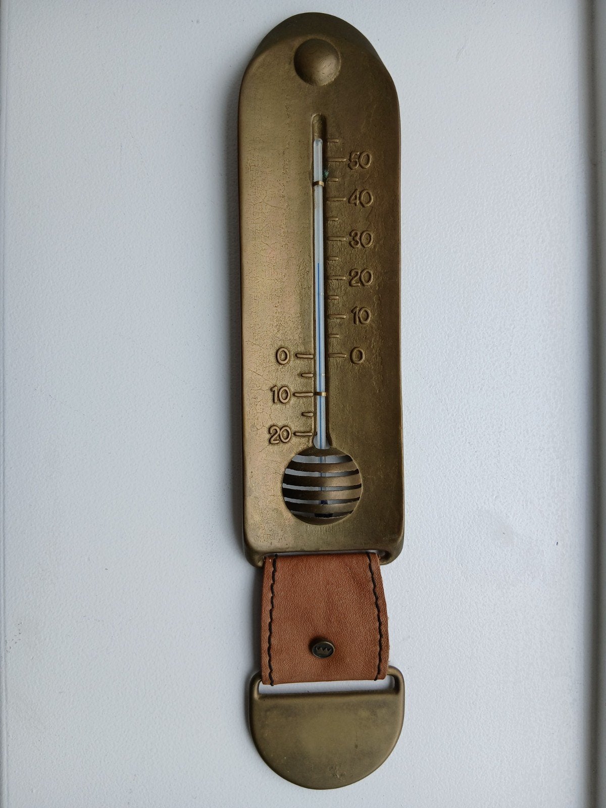 Berendsohn thermometer, messing en leer, Antiek en Kunst, Ophalen of Verzenden