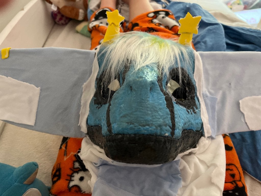 Dino mask hq!  ook trade!, Hobby en Vrije tijd, Kostuums, Theaterbenodigdheden en LARP, Ophalen of Verzenden, Zo goed als nieuw