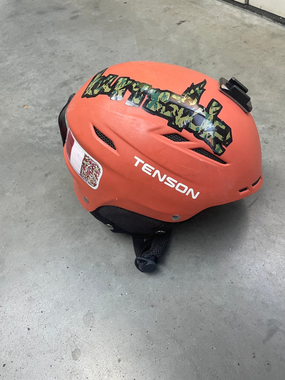 Tenson kinder ski/snowboardhelm S/M – oranje, Overige merken, Gebruikt, Ophalen of Verzenden, Skiën
