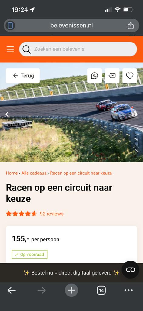 2 tickets racen zandvoort of assen, Twee personen