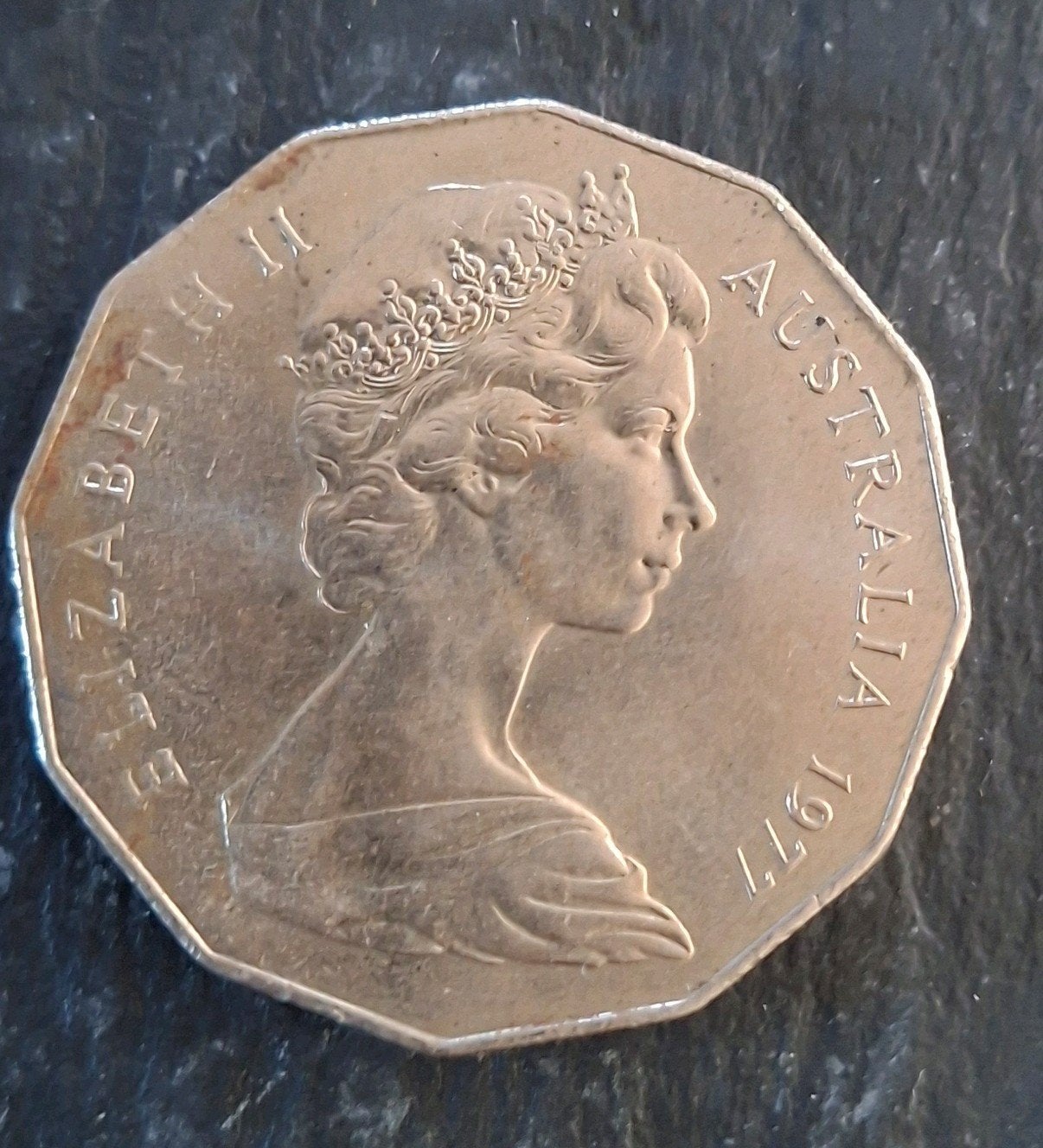 Australische 50 cent munt 1977 Elizabeth II, Ophalen of Verzenden