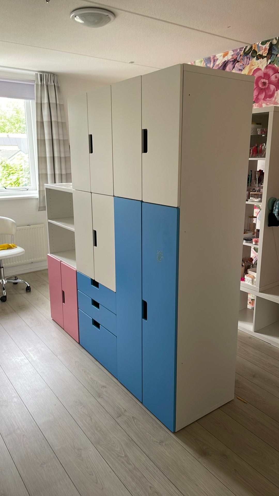 IKEA smastad 3x kinderkast wit/blauw/roze, Ophalen, Gebruikt, 105 cm of meer, Minder dan 50 cm
