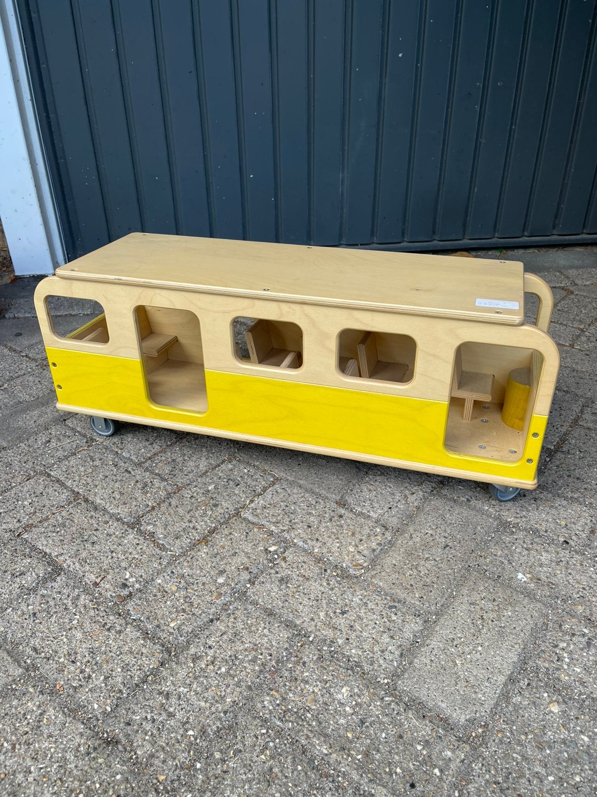 Janbibejan Houten bus, Kinderen en Baby's, Speelgoed | Houten speelgoed, Ophalen, Zo goed als nieuw